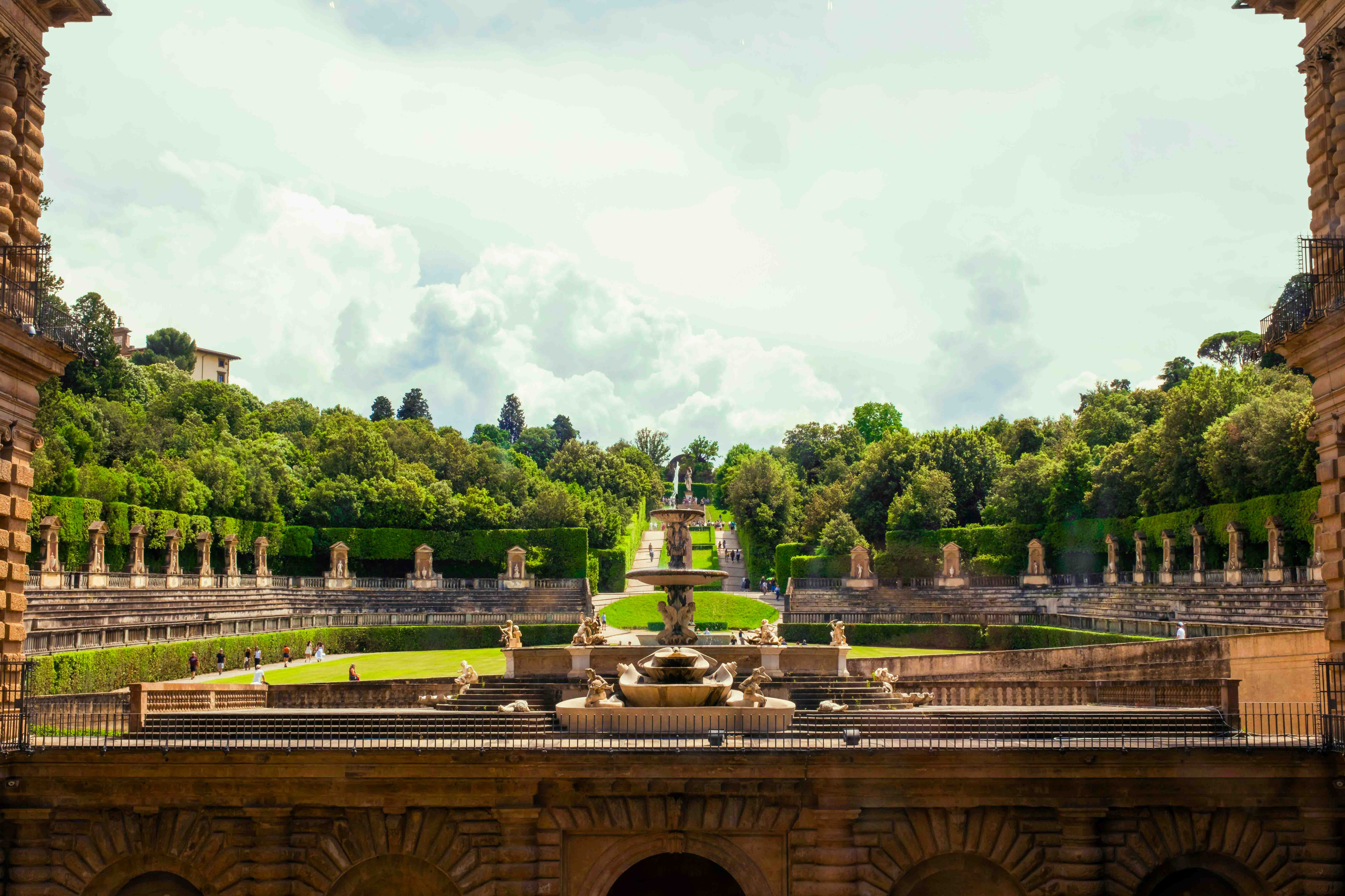 A view of the Boboli Gardens in Florence.