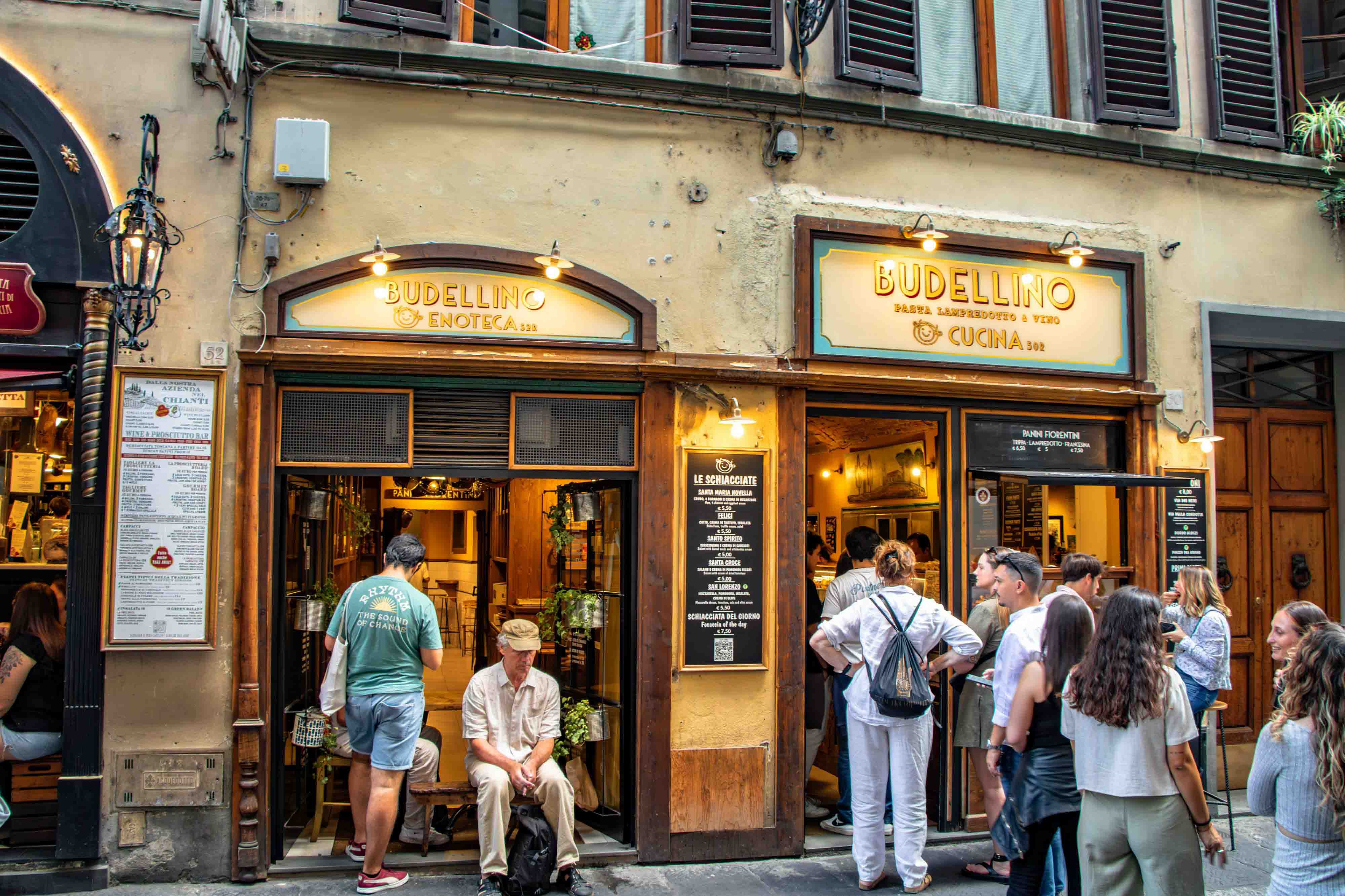 The store front for Budellino, a local restaurant option where you can use a meal voucher.