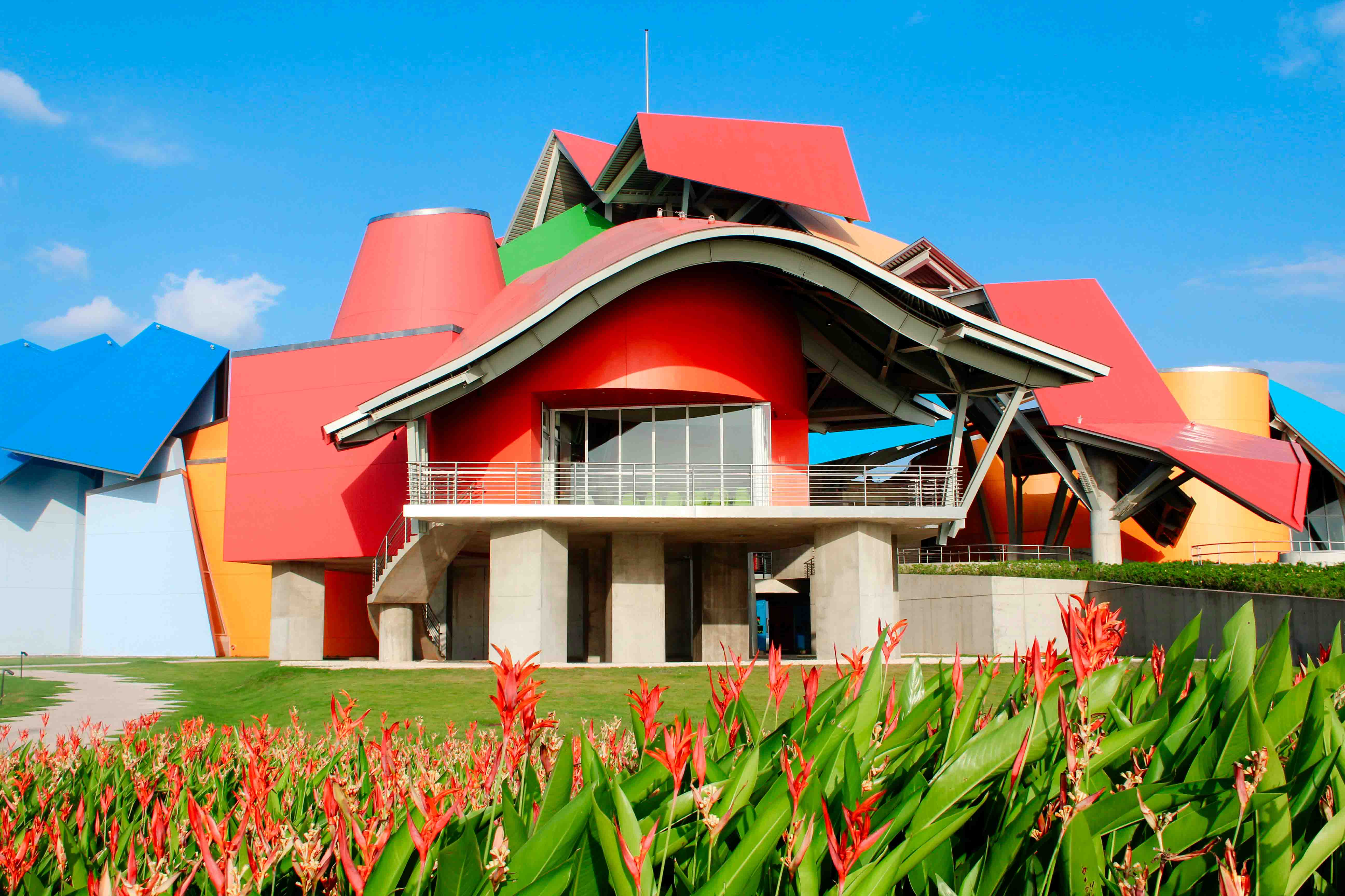 A view of the Biomuseo on the Amador Causeway in Panama City.