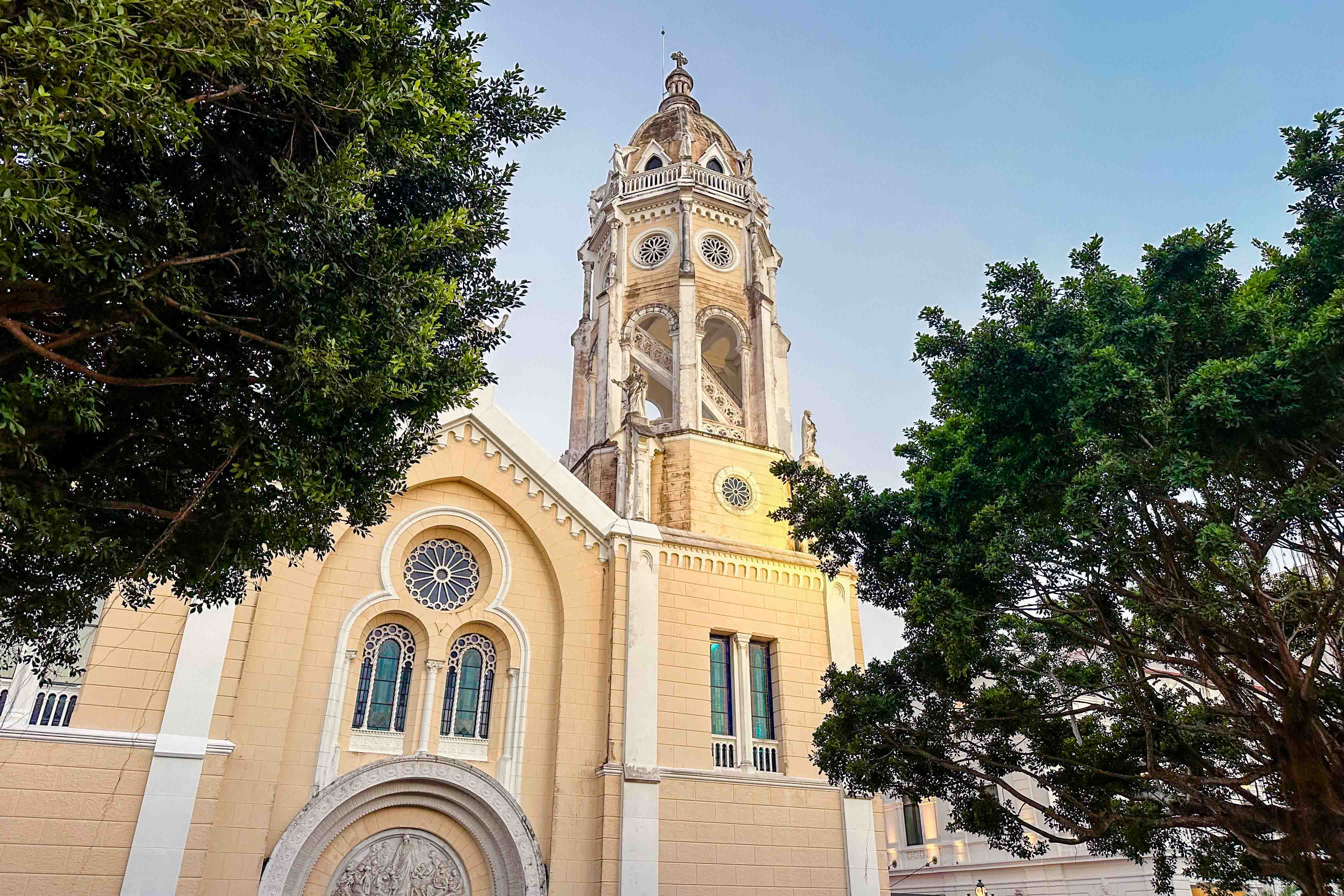 A view of the San Francisco de Asís Church in Casco Viejo.