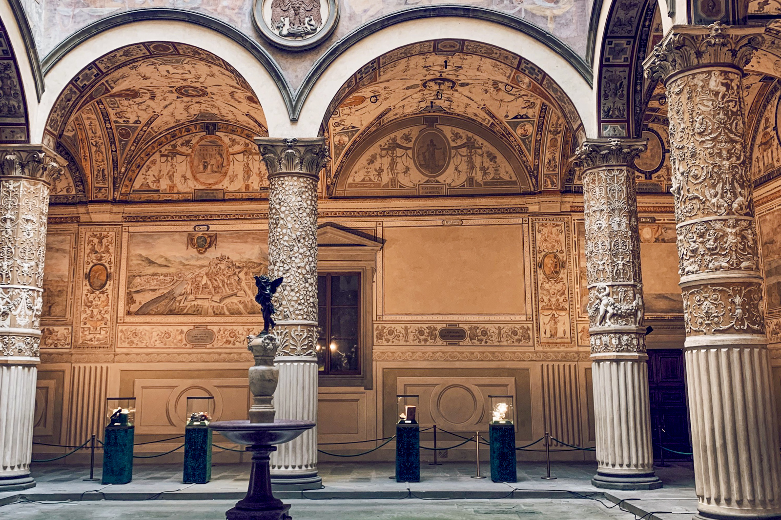 A view of museum plaza in Florence.