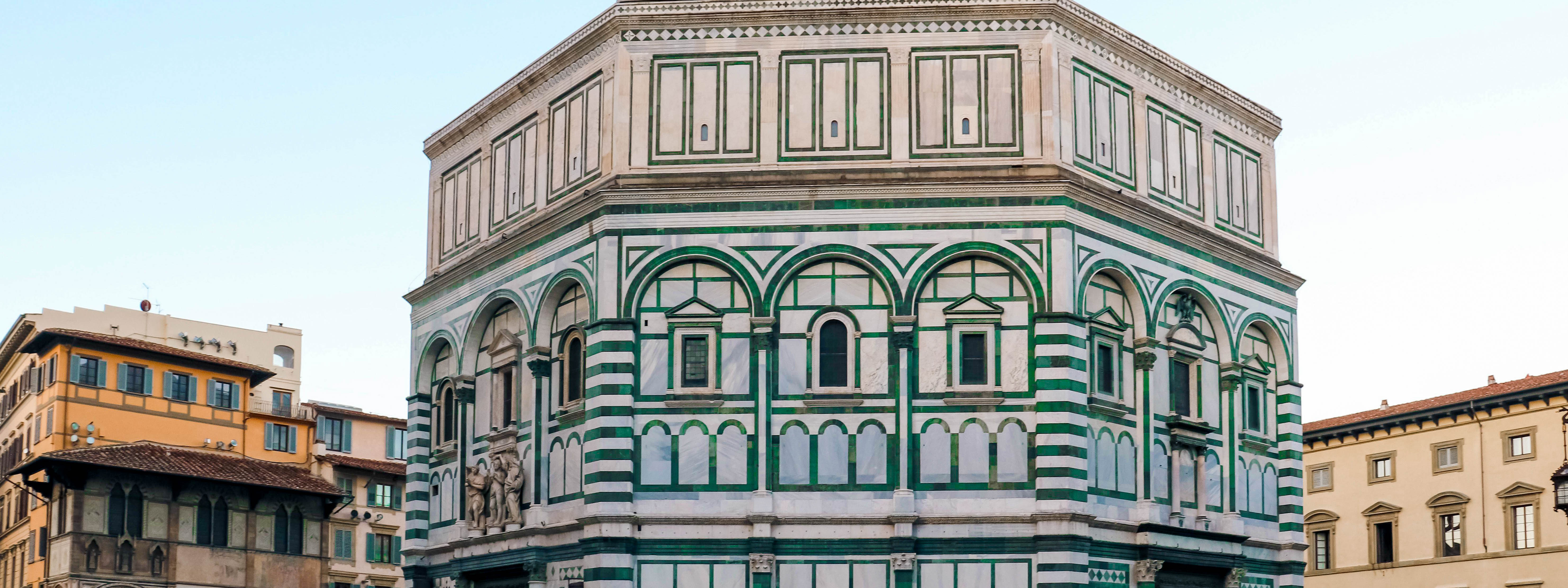 A view of the baptistry in Florence. 