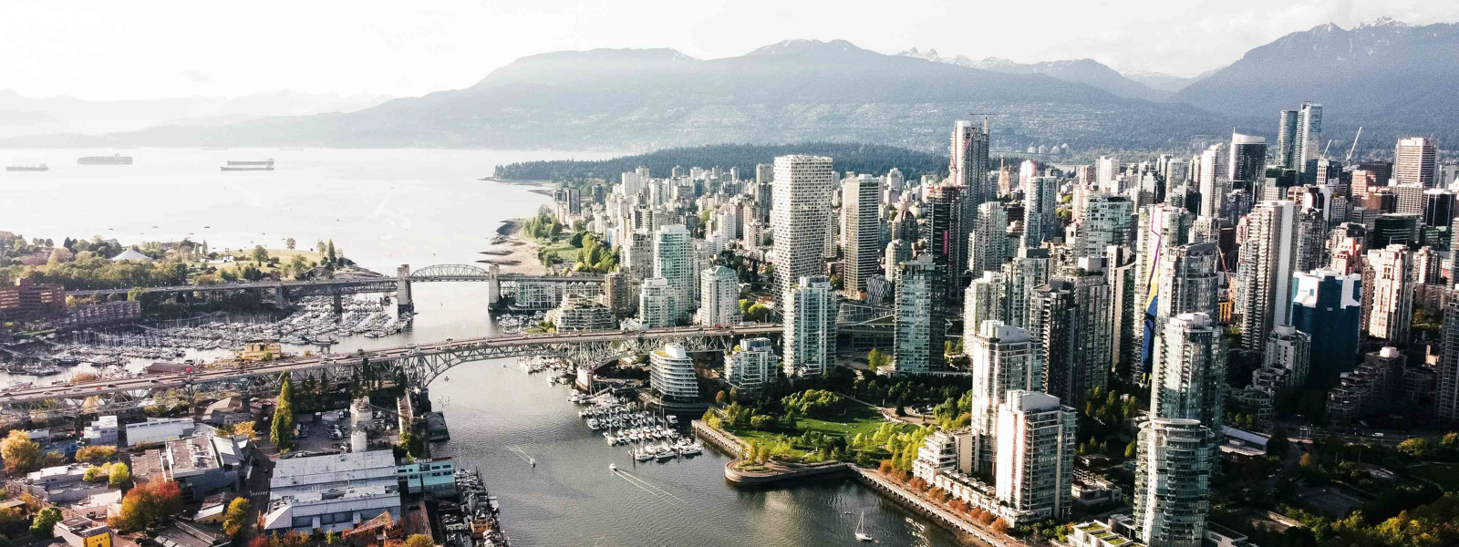 An aerial view of Vancouver.