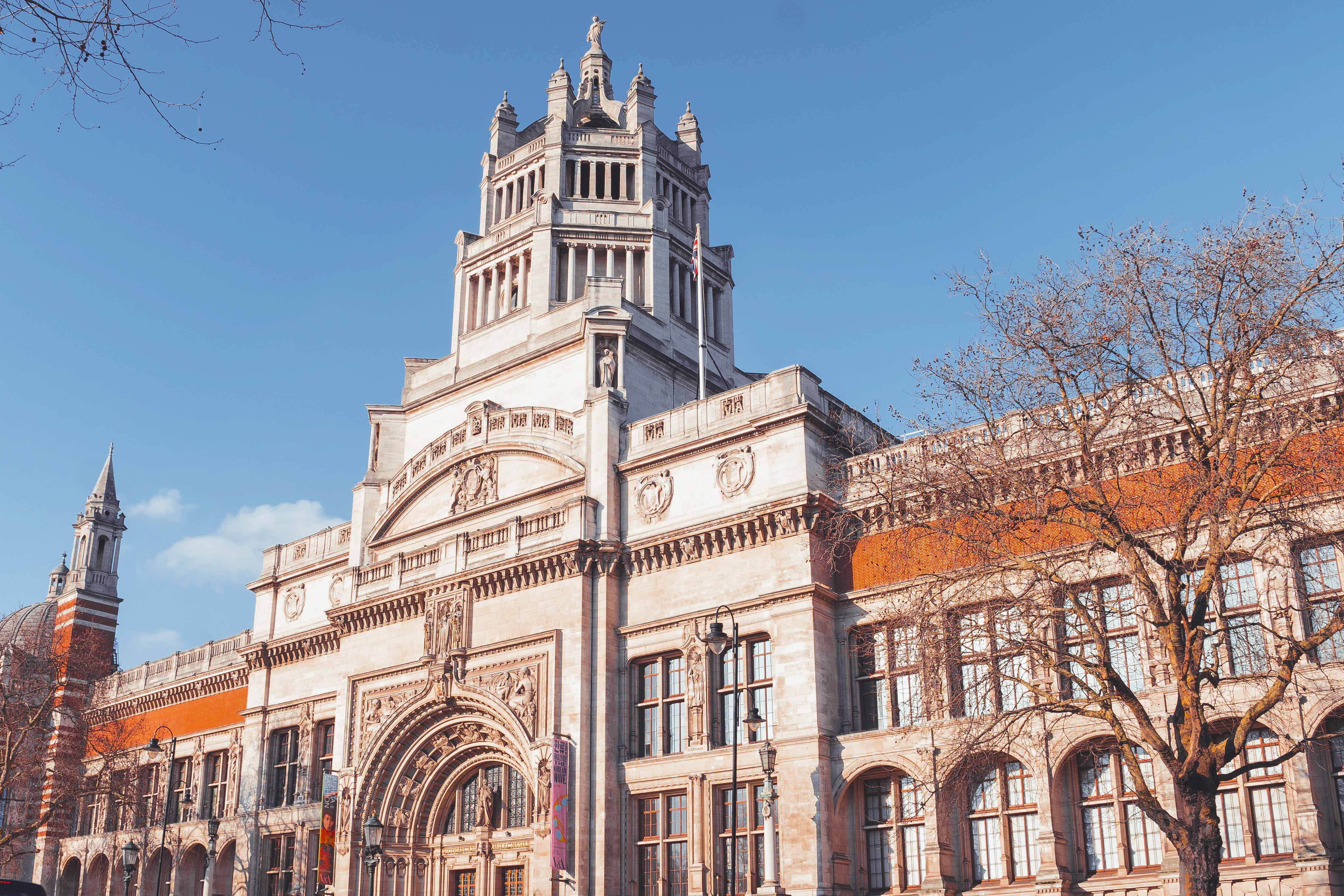 A view of the Victoria and Albert museum in London.