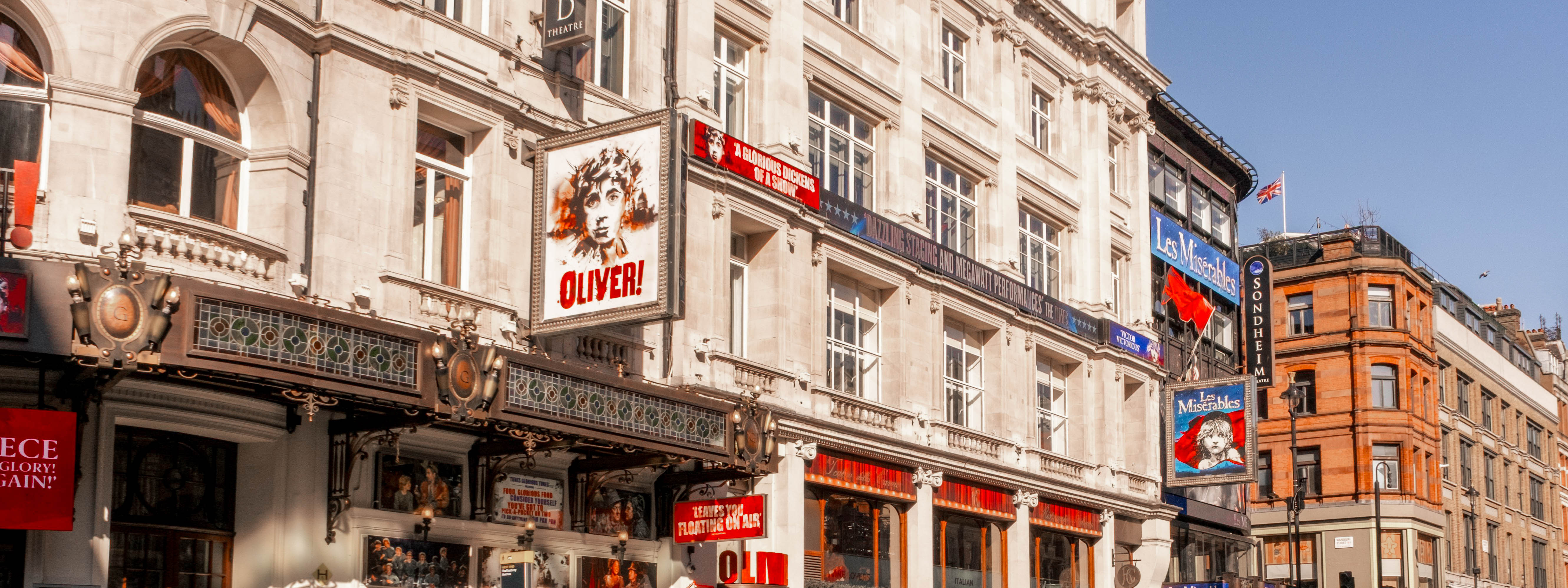 A view of a theater in London.