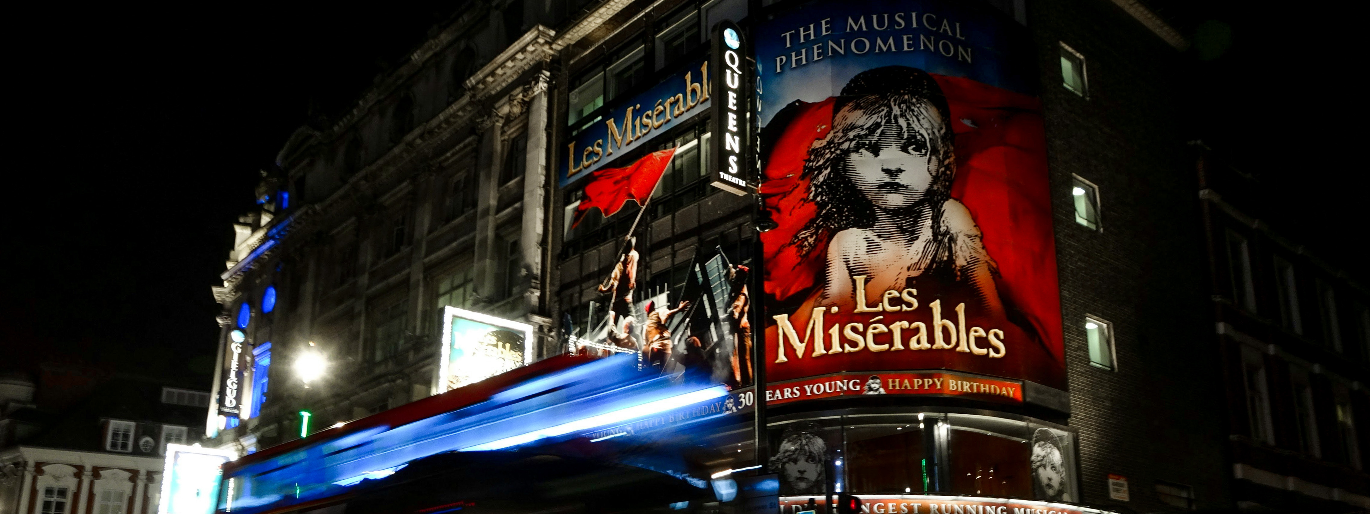 A view of a theater in London.