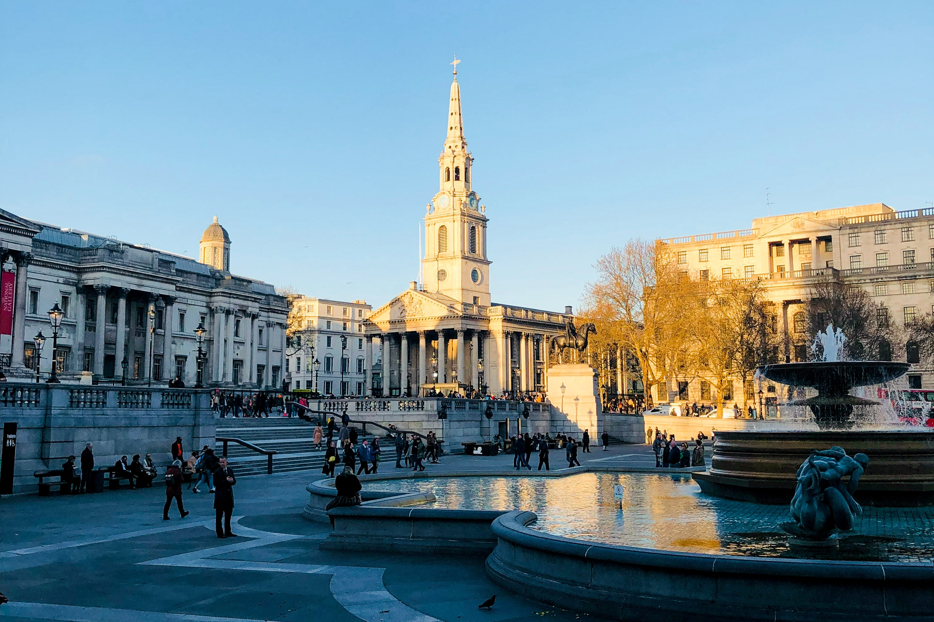 A view of Trafalgar Square