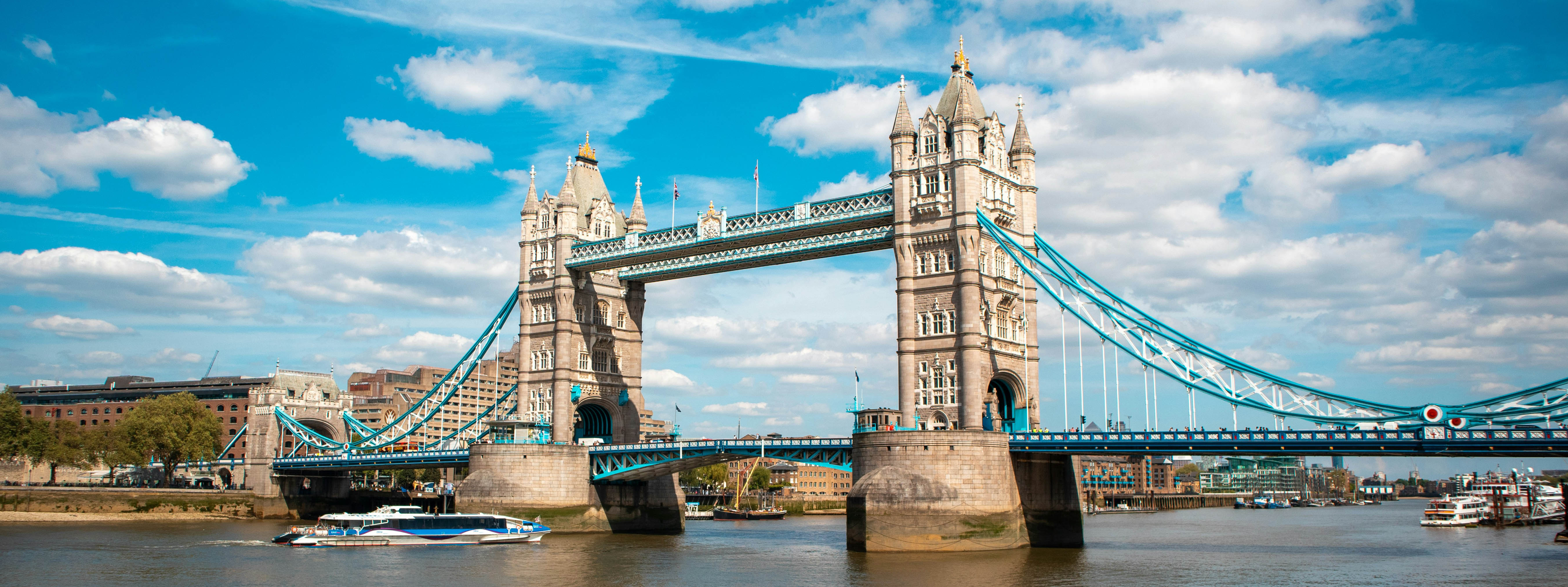 A view of the iconic Tower Bridge in London.