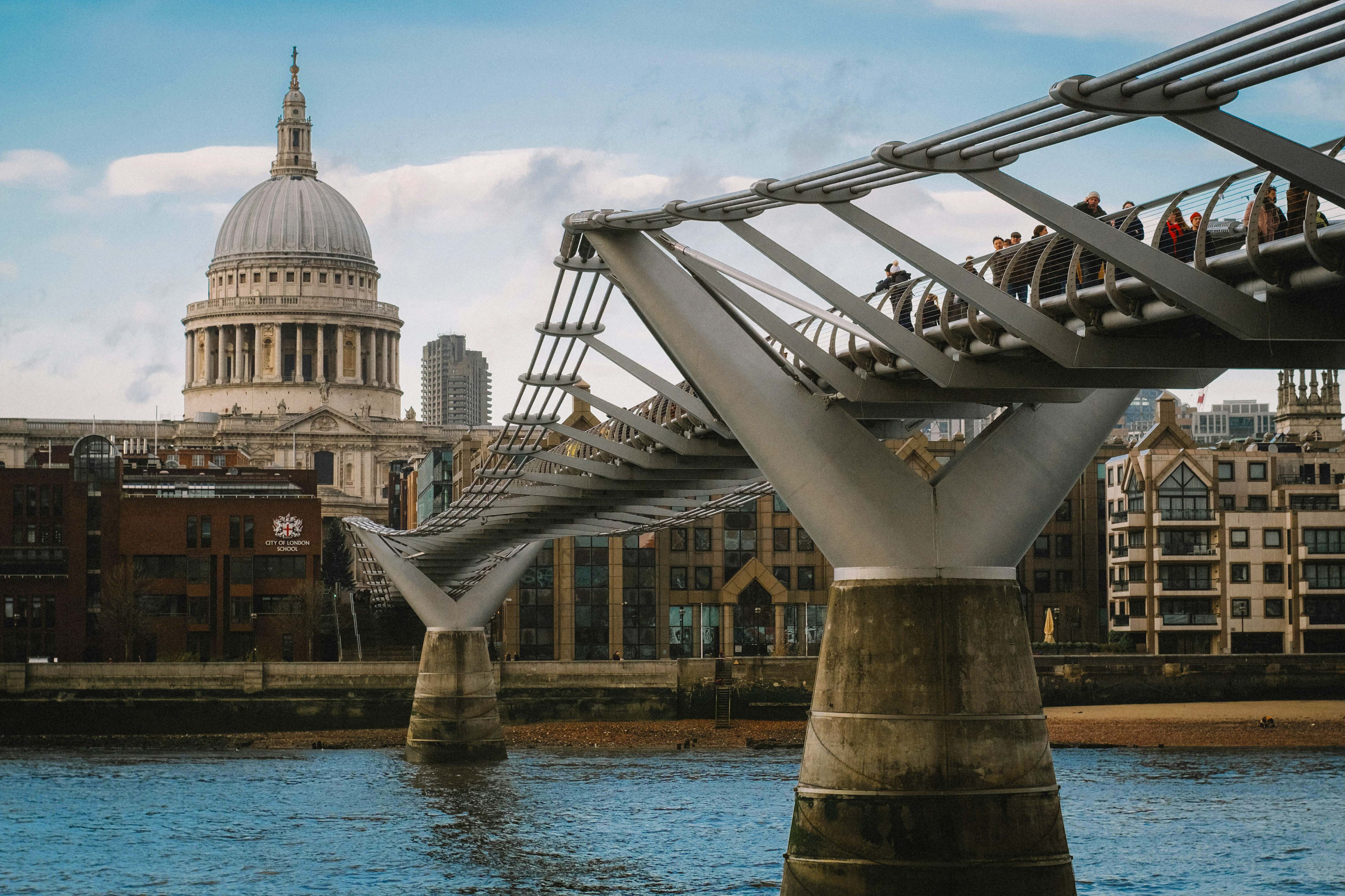 A view of Millennium Bridge in London