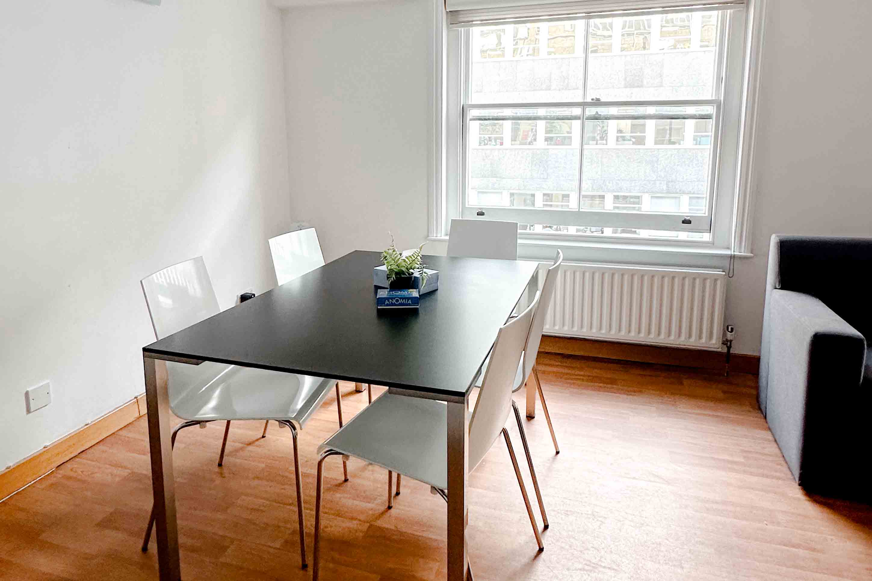 A view of the type of shared living area you may have on a London program.
