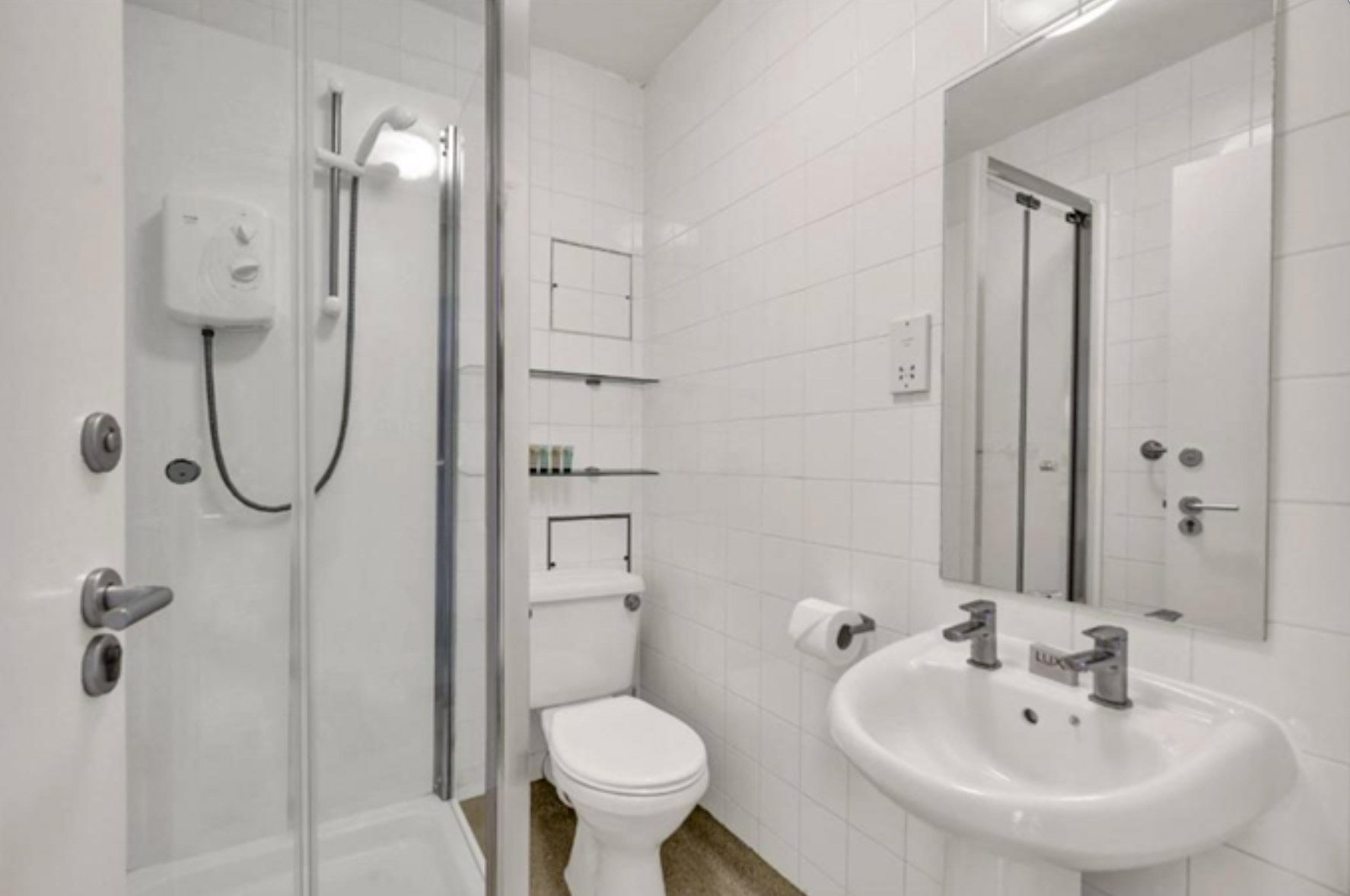 A view of the type of bathroom you may have in London housing.