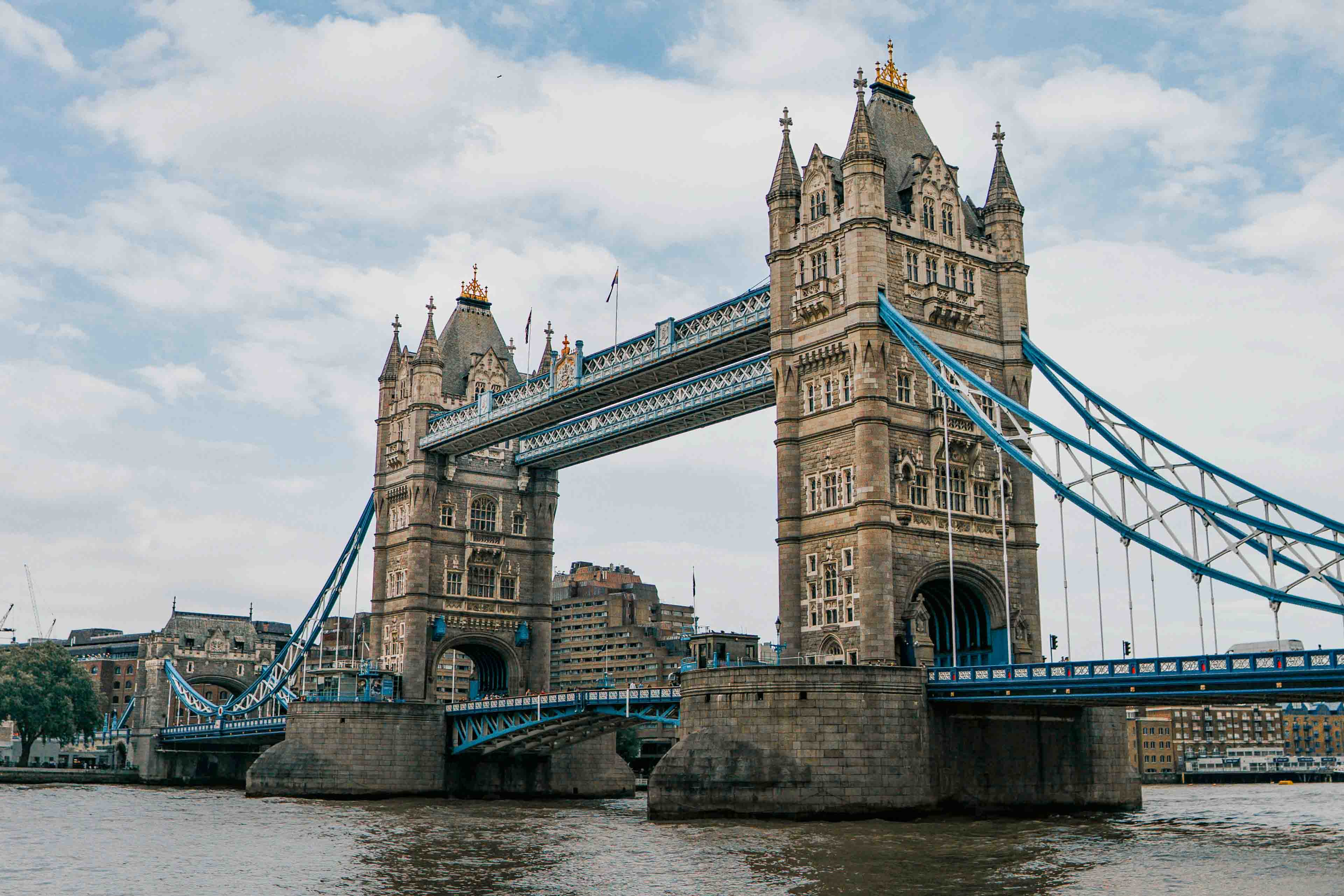 A view of the iconic Tower Bridge in London.