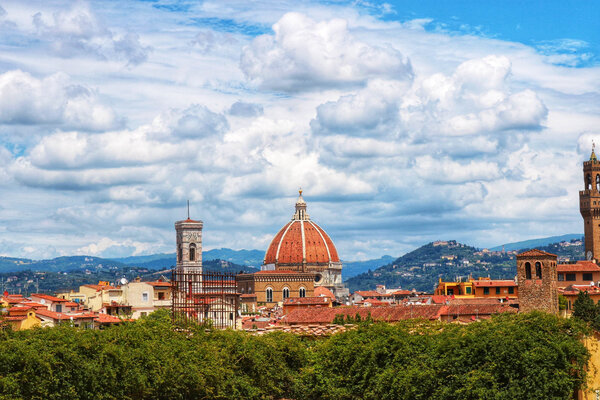 A view of the Duomo in Florence. 