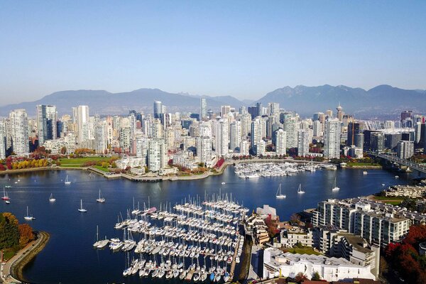 An aerial view of Vancouver.
