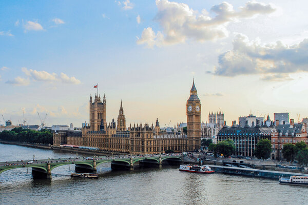 A view of Big Ben and the Houses of Parliament in London.