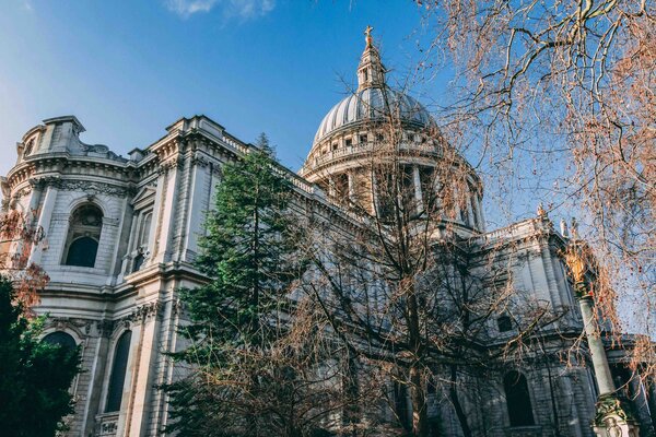 A view of St Pauls Cathedral in London.