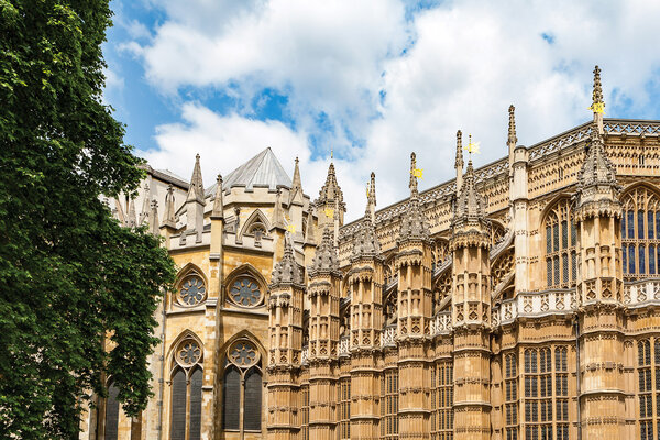 A view of Westminster Abbey in London.