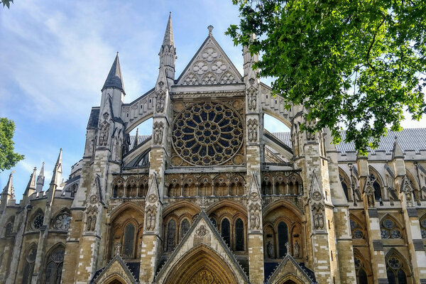 A view of Westminster Abbey in London.