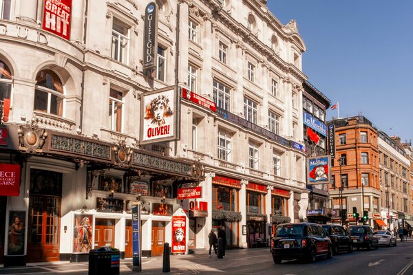 A view of theaters in London.