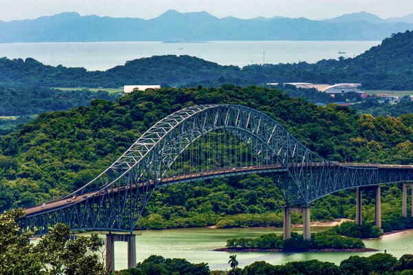 A view of Panamas Bridge of the Americas.