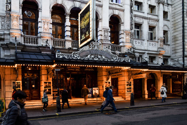 A view of a theater in London.