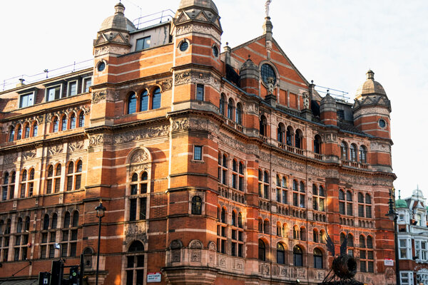 A view of a theater in London.